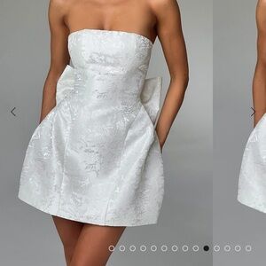 Babyboo Ivory Mini Dress with Bow